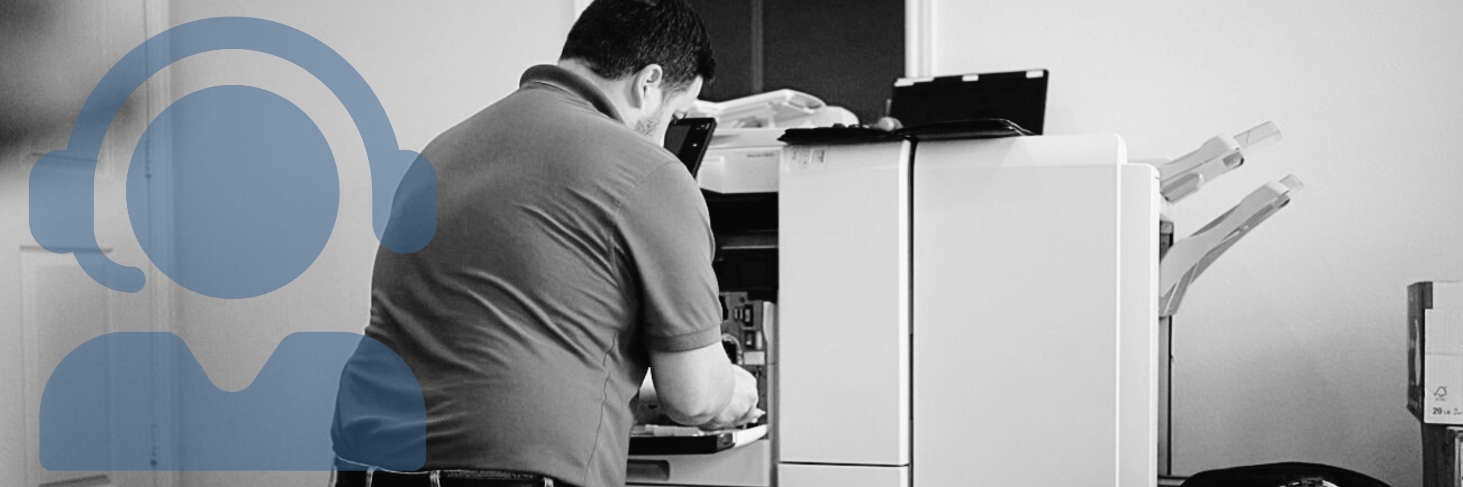 STPT Service Technician replacing a part on a printer