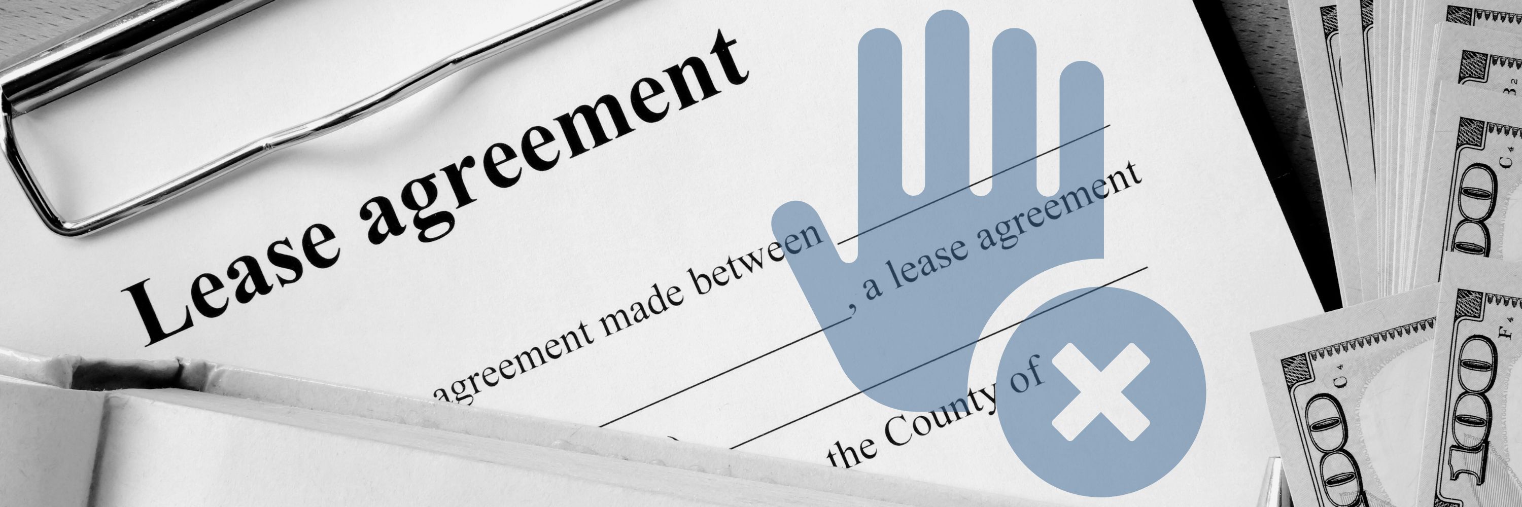 A lease agreement close up