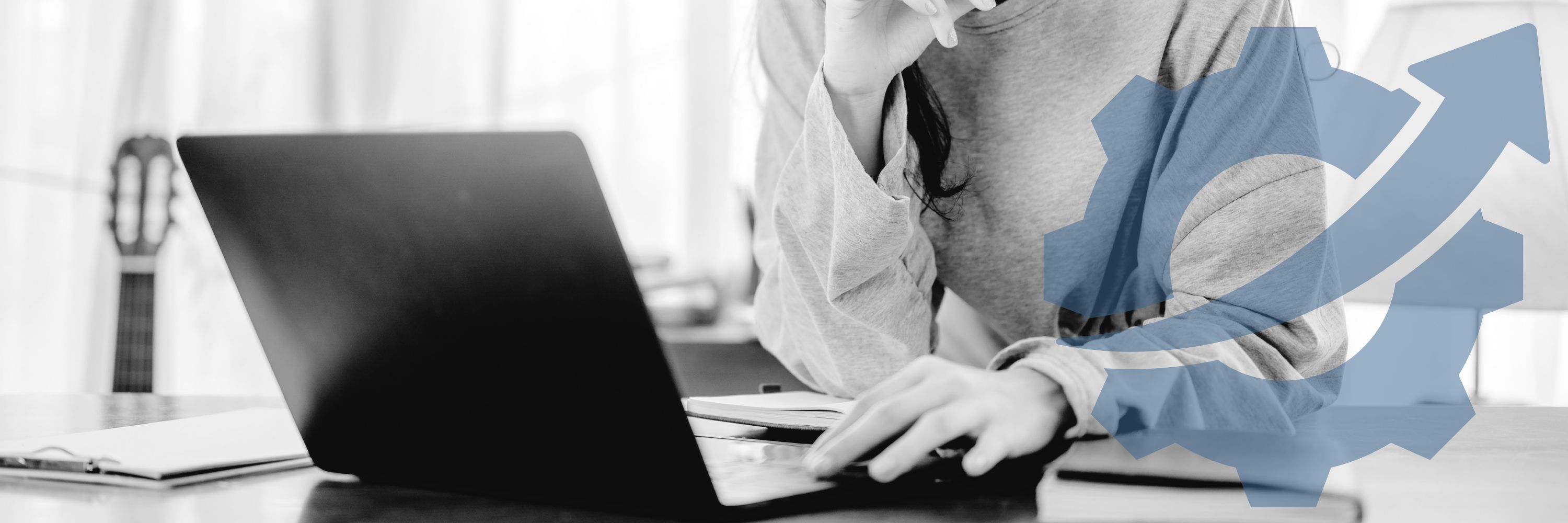 Person on laptop working from home