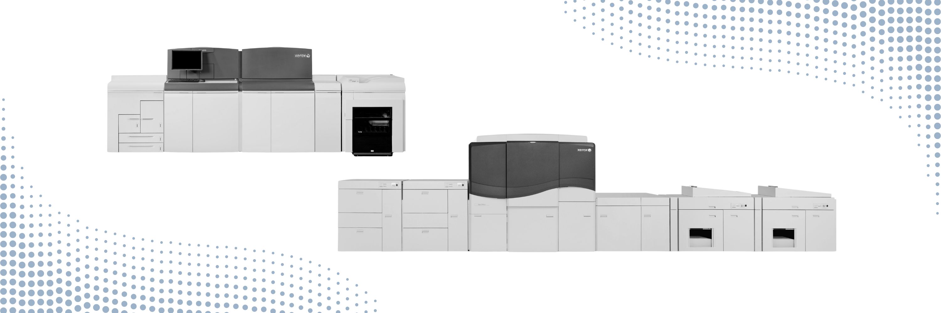 The Xerox iGen5 and Nuvera production presses side by side