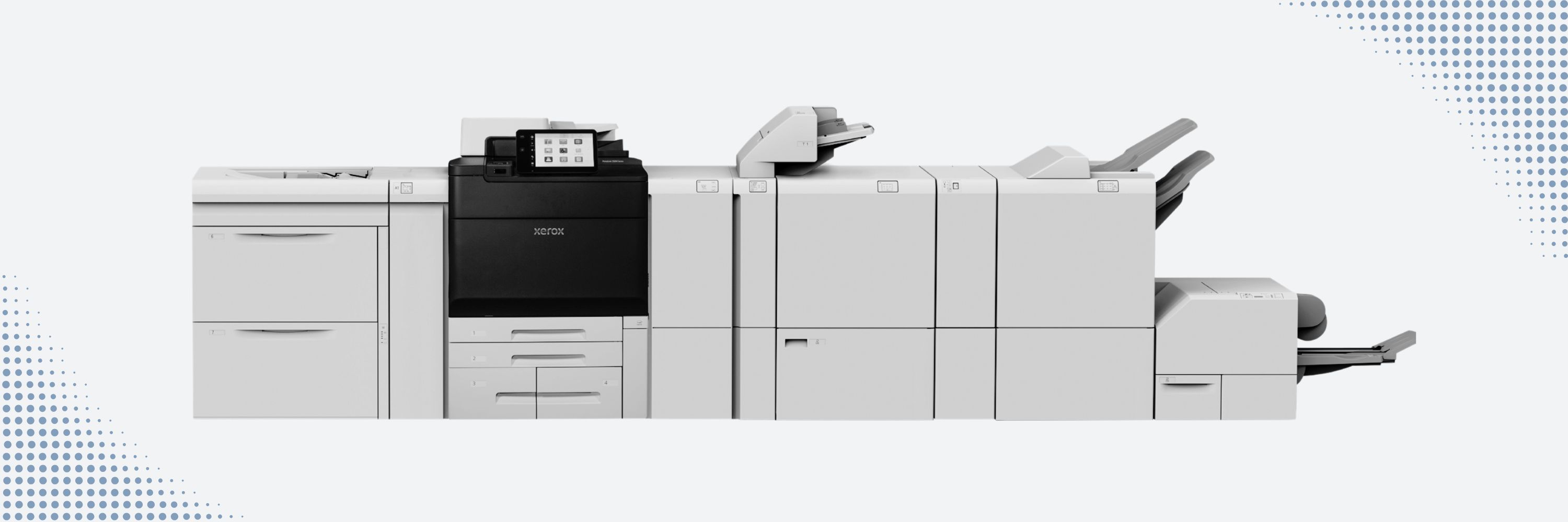 Xerox PrimeLink B9200 Series model with several finishing options