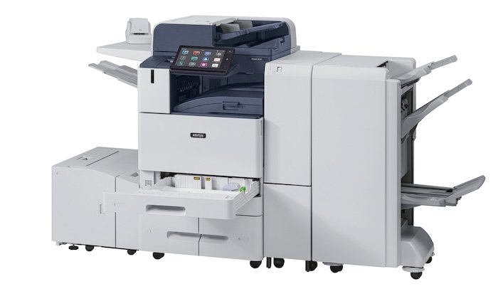 Picture of a Xerox printer with stand