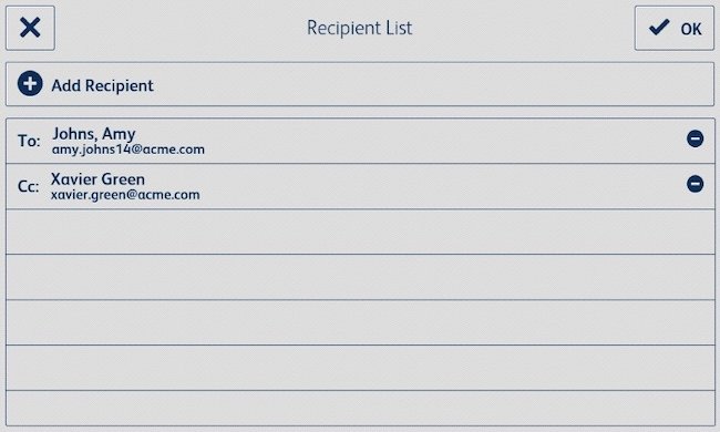 Connect for Microsoft Exchange Online recipient list