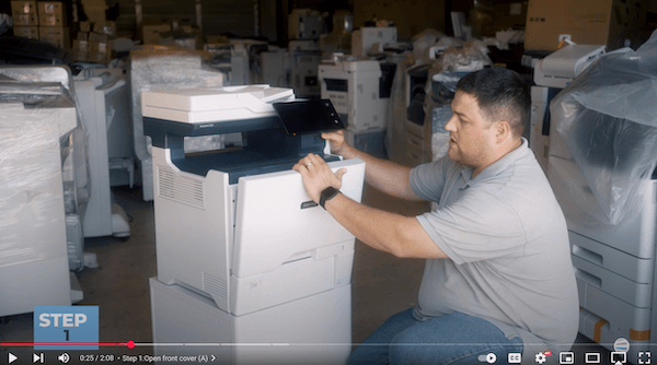 How to Replace the Fuser on a Xerox VersaLink C625_Step 1_Open Front Cover