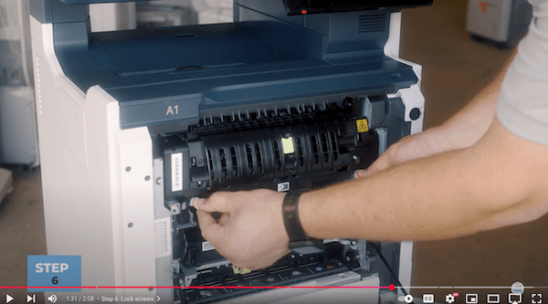 How to Replace the Fuser on a Xerox VersaLink C625_Step 6_Lock In Fuser