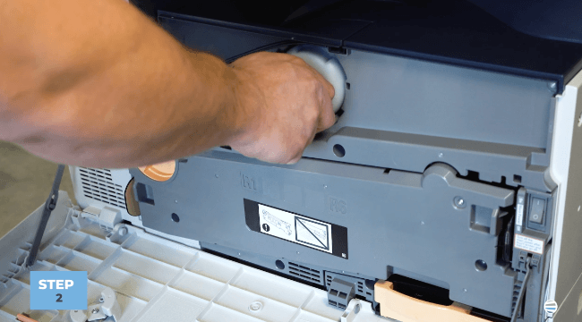 How to Replace Toner on Xerox AltaLink B8200_Step 2 (Remove empty toner)