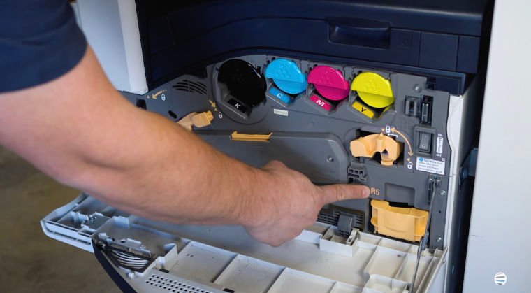 How to Replace Waste Toner Container on Xerox AltaLink C8000 or B8000 Series_Step 1