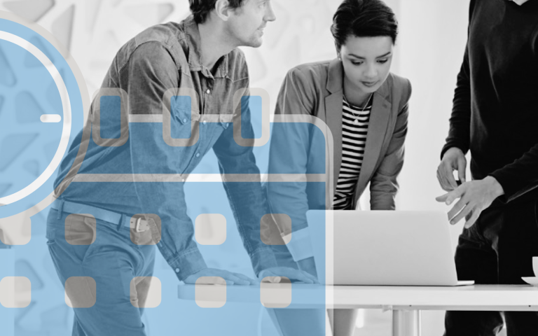 Group chatting near printer