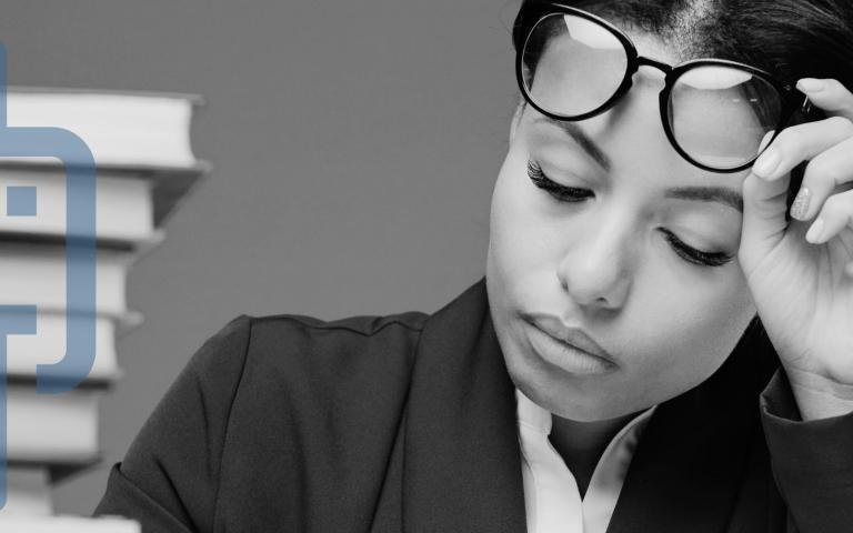 Teacher grading paperwork