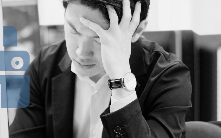 Business person stressed