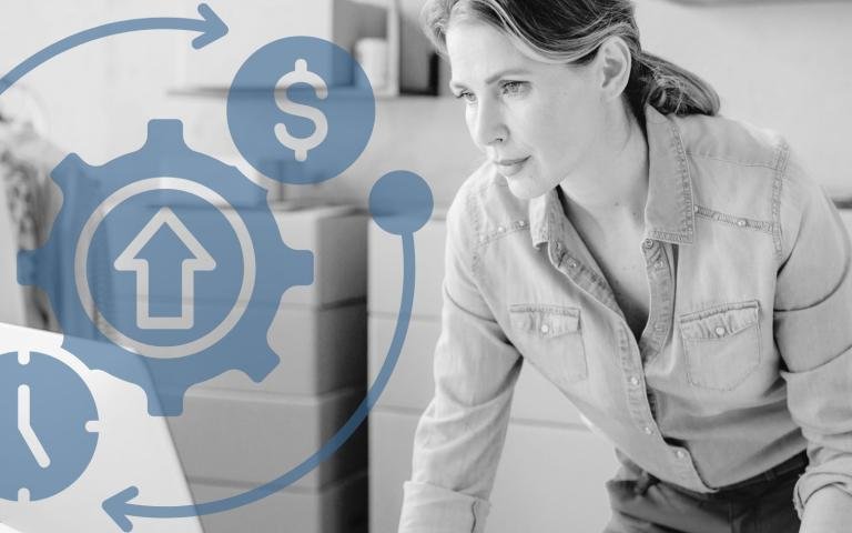 Woman in small business environment