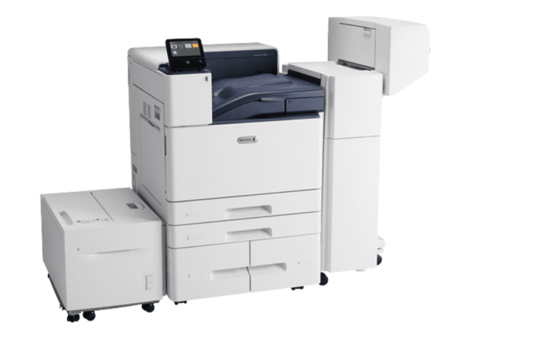 The Xerox VersaLink C8000 with extra accessories added