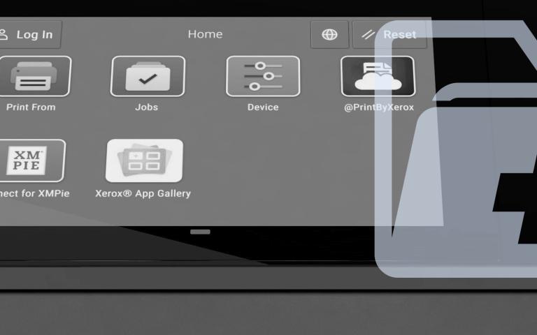 Xerox printer interface with apps