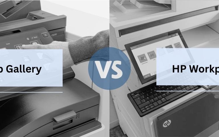 Person using Xerox App Gallery vs. Person using HP Workpath