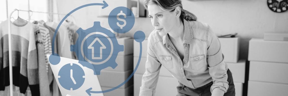 Woman in small business environment