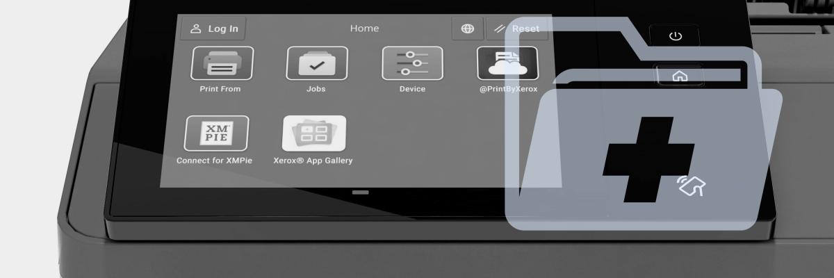 Xerox printer interface with apps