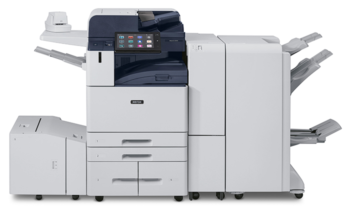 AltaLink C8200 Series model with added print finishers