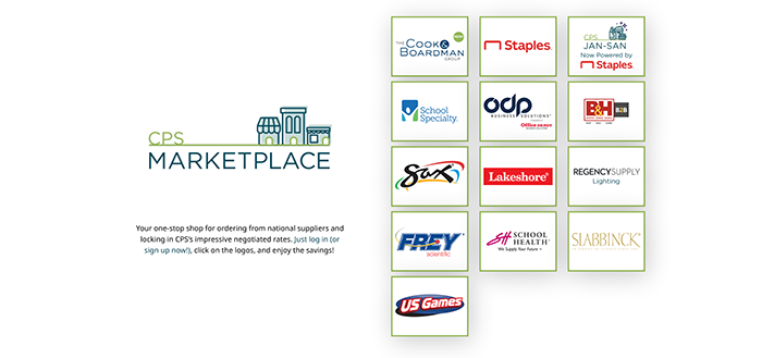 Some of the suppliers on the CPS Marketplace