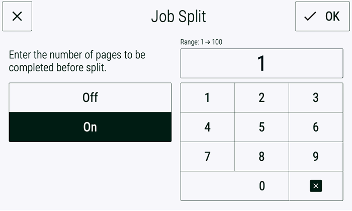 Scan with Print app_preview of Job Split