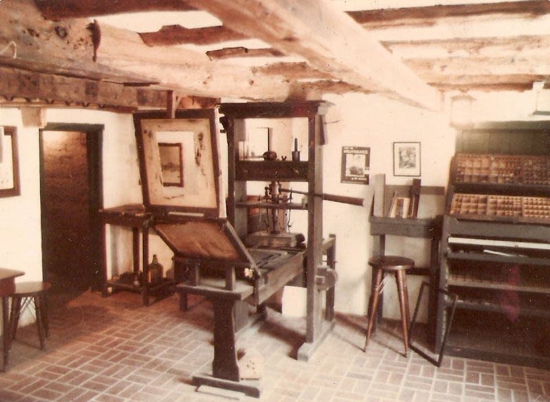 A replica of the Guternber printing press